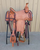 #2175 15" Corriente Team Roping Saddle