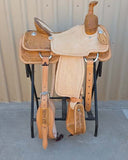 #2177 15" Corriente Team Roping Saddle