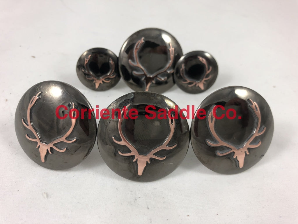 CBCONCH 112E Elk Horn Conchos - Corriente Saddle
