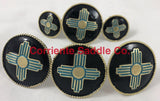 CBCONCH 124C Turquoise Zia Conchos - Corriente Saddle