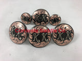CBCONCH 125F Copper with Initials Conchos - Corriente Saddle