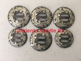 CBCONCH 138 Silver Floral Slotted Conchos - Corriente Saddle