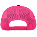 Charcoal Grey Cap with Pink Mesh Back