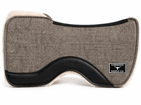 CSBLANKET 110H Corriente 28” Split Front Barrel Pad With Fleece Lining (GREY)
