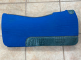 BARGAIN SADDLE PAD #08 Blue Felt with Imitation Crocodile