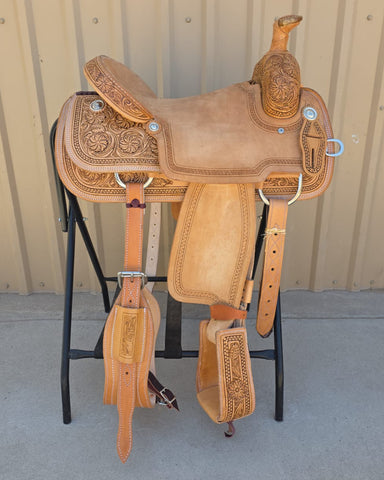 #1550 15" Corriente Team Roping Saddle