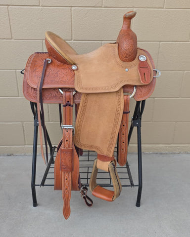 #3041 14.5"Corriente Team Roping Saddle