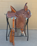 #3051 14.5" USED Corriente New Style HP3 Barrel Saddle