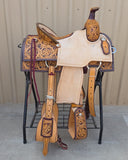 #3205 14" Corriente Team Roping Saddle