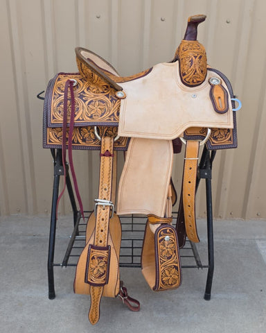 #3205 14" Corriente Team Roping Saddle