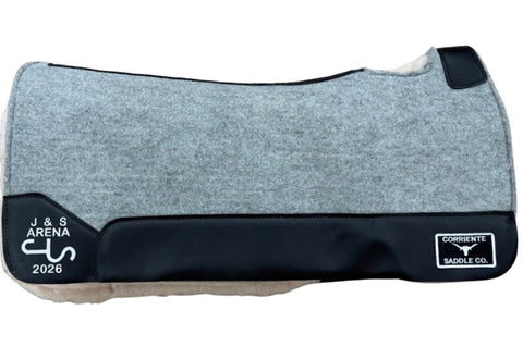 CSBLANKET 106 Corriente Fleece Lined Embroidered Felt Pad (Grey)