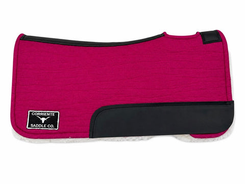 CSBLANKET 115B Corriente Fleece Lined Felt Pony Pad (Pink)