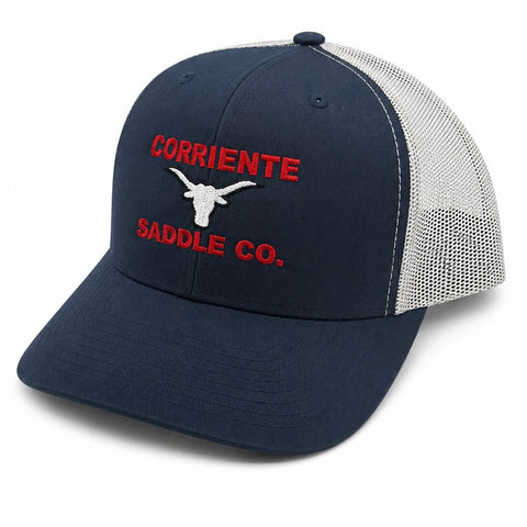 Navy Blue Cap with White Mesh Back