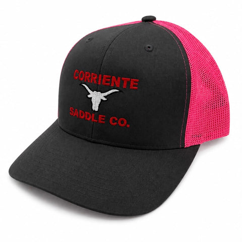 Charcoal Grey Cap with Pink Mesh Back