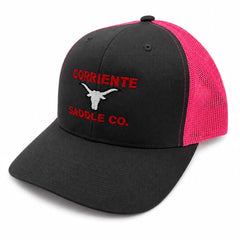 Charcoal Grey Cap with Pink Mesh Back