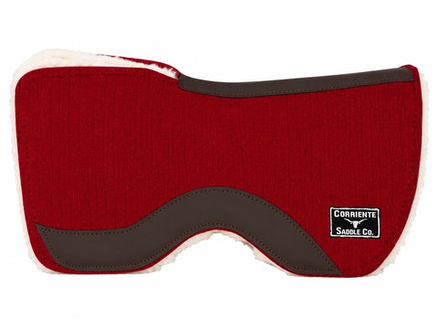 CSBLANKET 110C Corriente 28” Split Front Barrel Pad With Fleece Lining (RED)