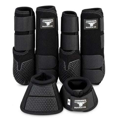 Corriente Splint & Bell Boot Set (BLACK)