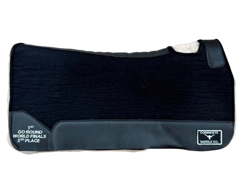 CSBLANKET 105 Corriente Fleece Lined Embroidered Felt Pad (Black)