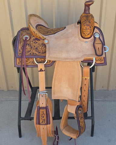 #1601 15" Corriente Team Roping Saddle
