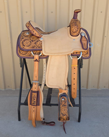 #1826 15" Corriente Team Roping Saddle