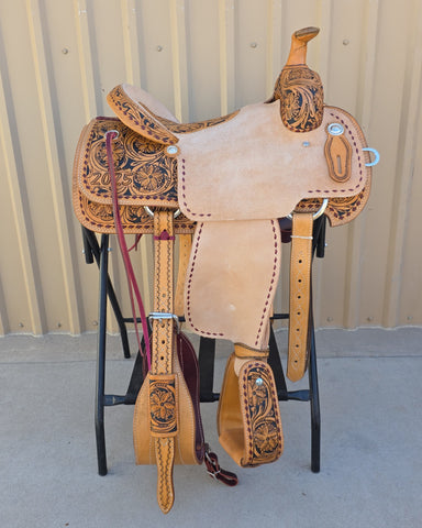 #1859 15" Corriente Team Roping Saddle