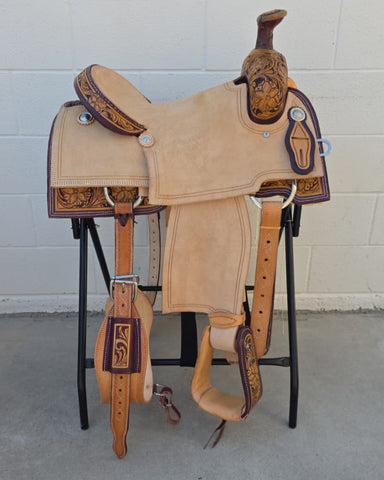 #2077 15" Corriente Team Roping Saddle