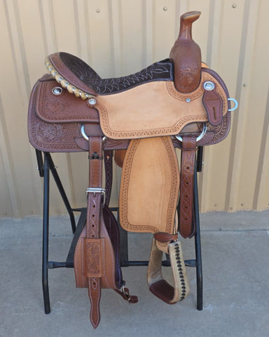 #2054 15.5" Corriente Team Roping Saddle