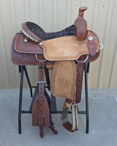 #2055 16" Corriente Team Roping Saddle