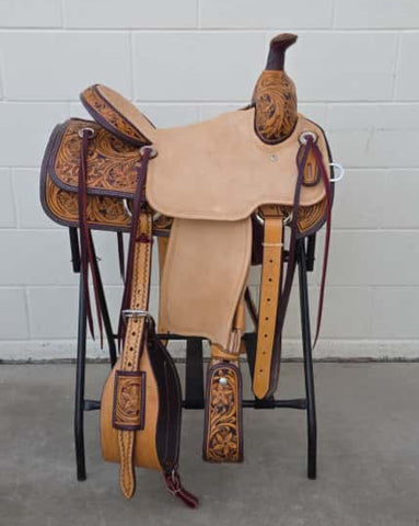#2094 15" Corriente Team Roping Saddle