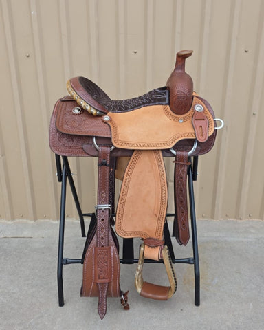 #2140 15" Corriente Team Roping Saddle