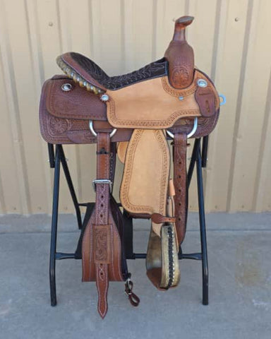 #2141 14" Corriente Team Roping Saddle