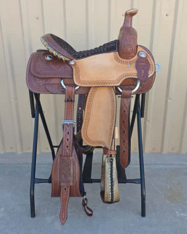 #2142 14" Corriente Team Roping Saddle