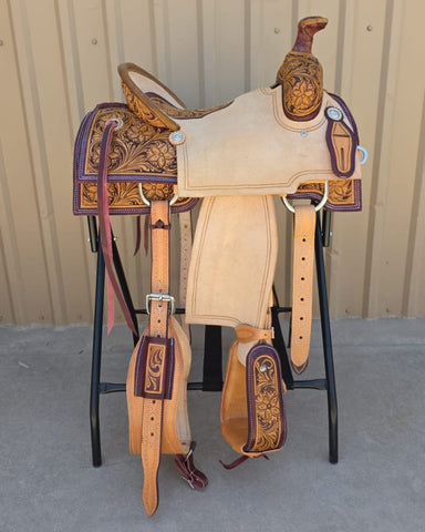 #2143 15" Corriente Team Roping Saddle