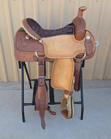 #2055 16" Corriente Team Roping Saddle