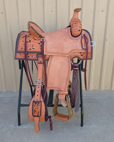 #2175 15" Corriente Team Roping Saddle