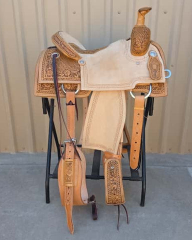 #2178 15" Corriente Team Roping Saddle