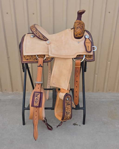 #2204 14" Corriente Team Roping Saddle