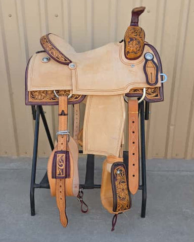 #2206 15" Corriente Team Roping Saddle