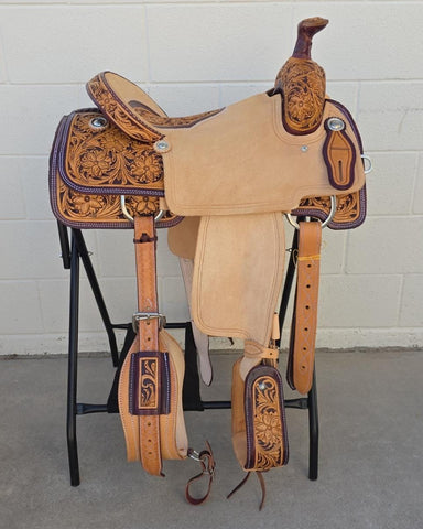 #2241 15" Corriente Team Roping Saddle