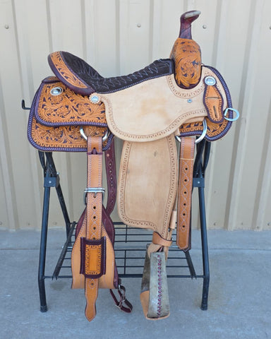 #2263 15" Corriente Team Roping Saddle