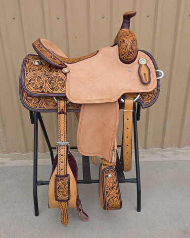 #2277 15.5" Corriente Team Roping Saddle
