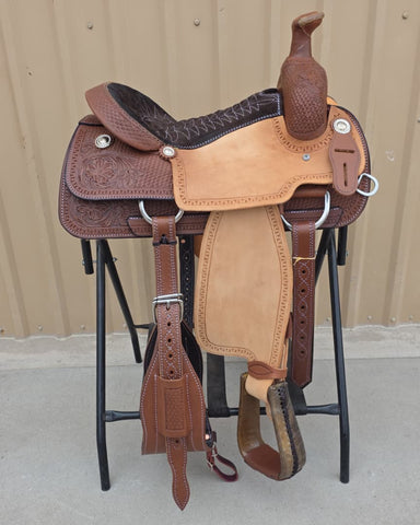 #2285 15" Corriente Team Roping Saddle