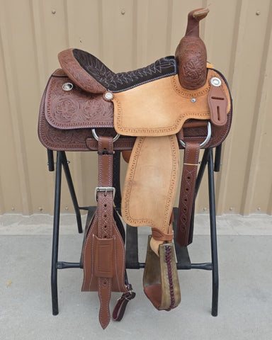 #2286 14" Corriente Team Roping Saddle