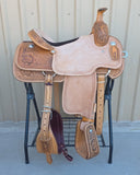 #2312 15.5" Corriente Team Roping Saddle