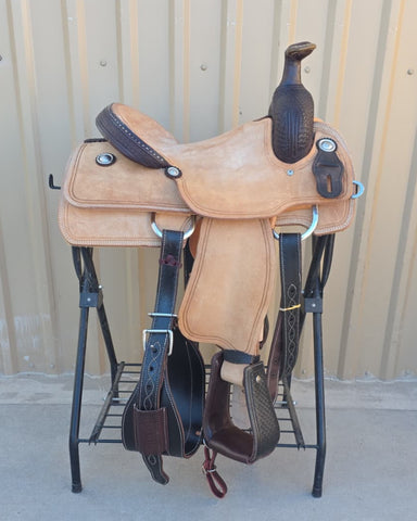 #2301 14" Corriente Team Roping Saddle