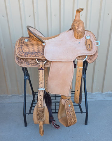 #2336 15.5" Corriente Team Roping Saddle