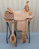 #2391 16" Corriente Team Roping Saddle