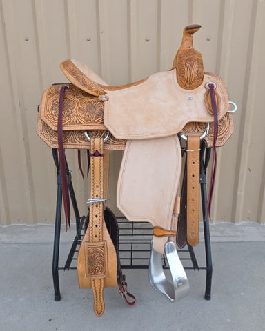 #2398 16" Corriente Team Roping Saddle