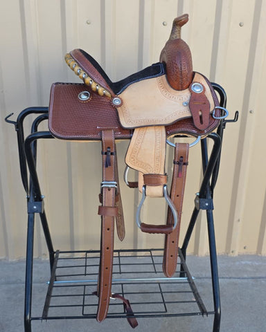 #2496 10" Corriente Youth Kids Barrel Saddle