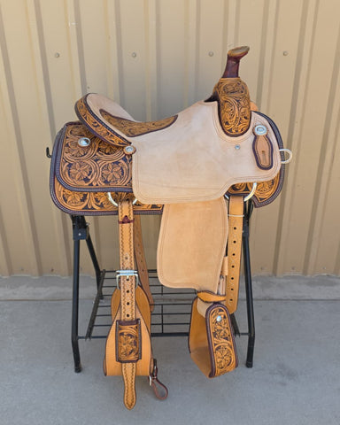 #2737 16" Corriente Team Roping Saddle